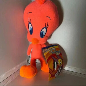 Looney Tunes Tweety Bird Neon Pink 8” plush Toy Factory Looney Tunes NEW